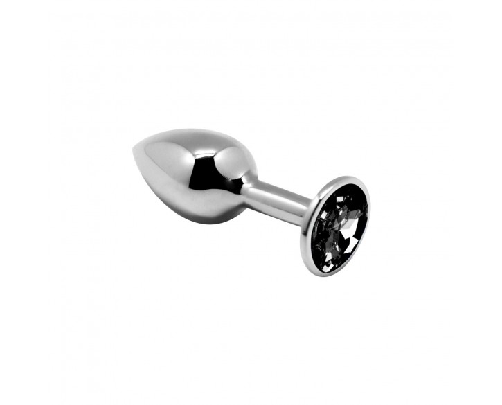 Металева анальна пробка з кристалом Alive Mini Metal Butt Plug Black S