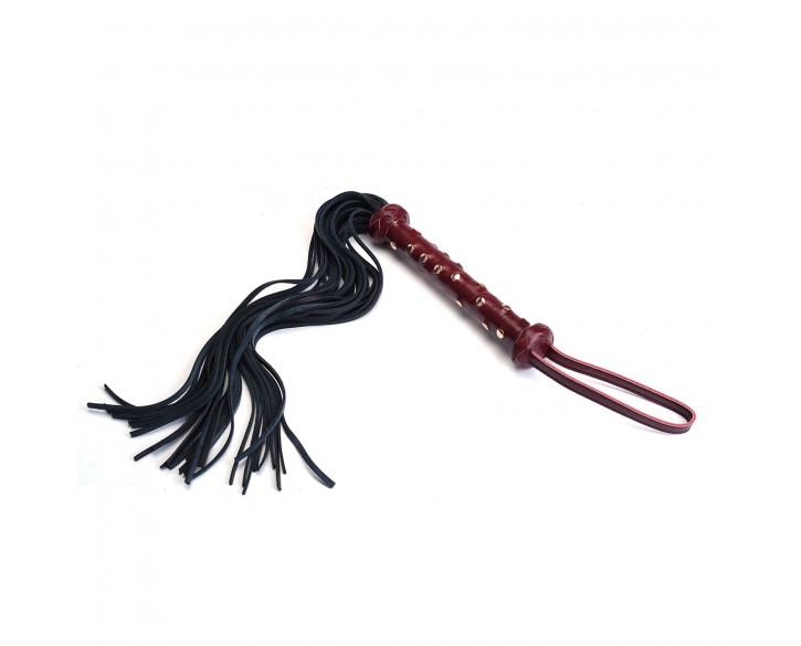 Флогер Liebe Seele Wine Red Studded Flogger