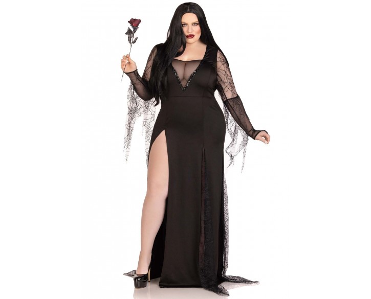 Еротичний костюм Мортіші Аддамс Leg Avenue Sexy Spooky Morticia 1X-2X