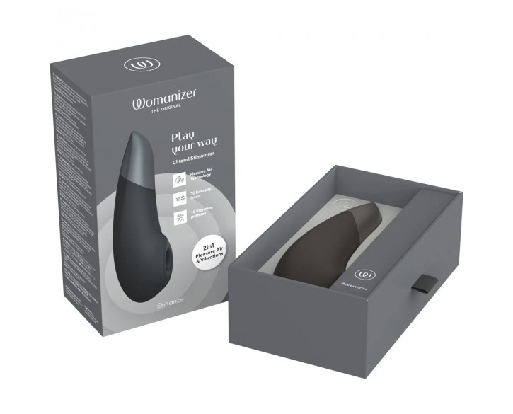 Вакуумний кліторальний стимулятор Womanizer Enhance Black