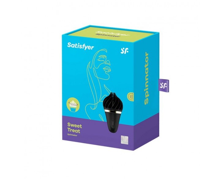 Морозиво-спінатор Satisfyer Lay-On - Sweet Treat Black/Gold, 10 режимів роботи, водонепроникний