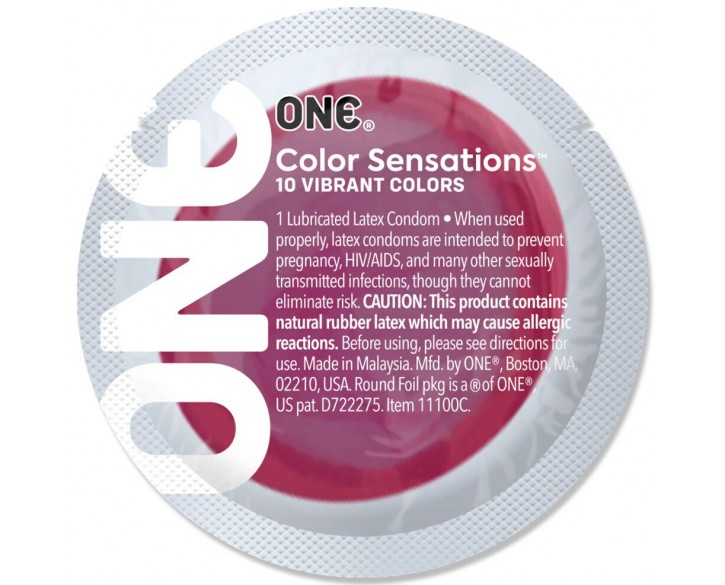 Презерватив ONE Color Sensations - ONE likes it hot (Red) 1 шт