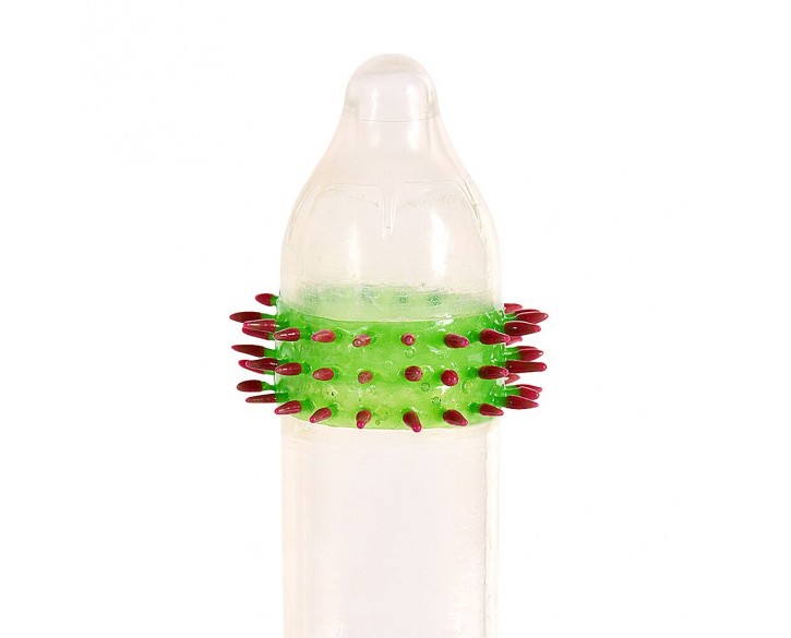 Насадка на член Recare Red Monster Spike Condom (презерватив з рядами шипів)