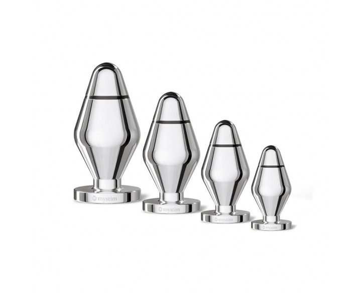 Металева анальна пробка Mystim Big John для електростимулятора, діаметр 6,5 см