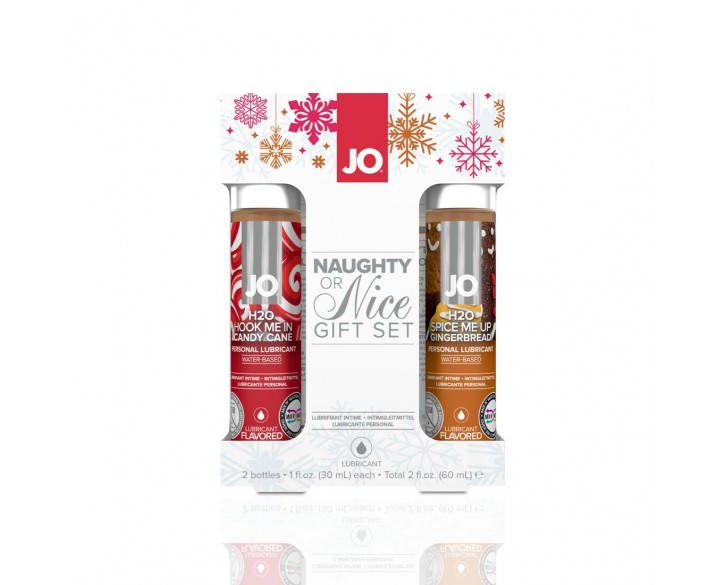 Набір лубрикантів System JO Naughty or Nice Gift Set – Candy Cane & Gingerbread (2×30 мл)