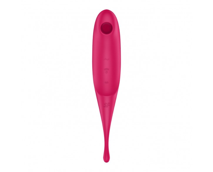 Вібратор для клітора з вакуумною стимуляцією Satisfyer Twirling Pro Red