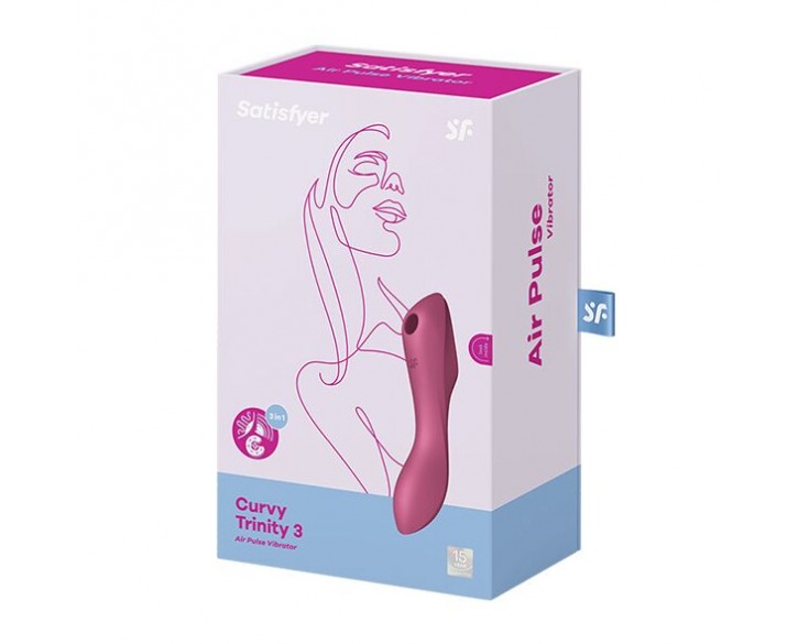 Вакуумний стимулятор із вібрацією Satisfyer Curvy Trinity 3 Red