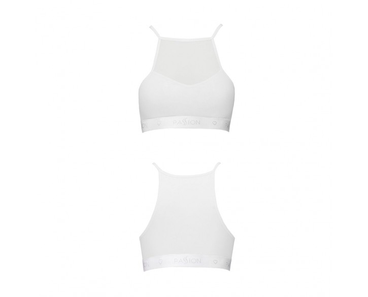 Спортивний топ з прозорою вставкою Passion PS006 TOP white, size XL