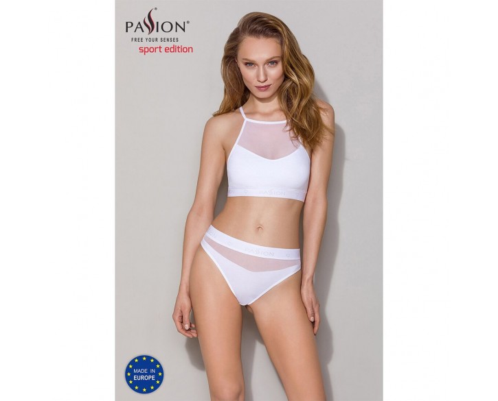 Спортивний топ з прозорою вставкою Passion PS006 TOP white, size XL