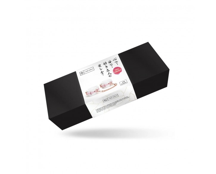 Наручники Liebe Seele White & Pink Fairy Goat Leather Hand Cuffs