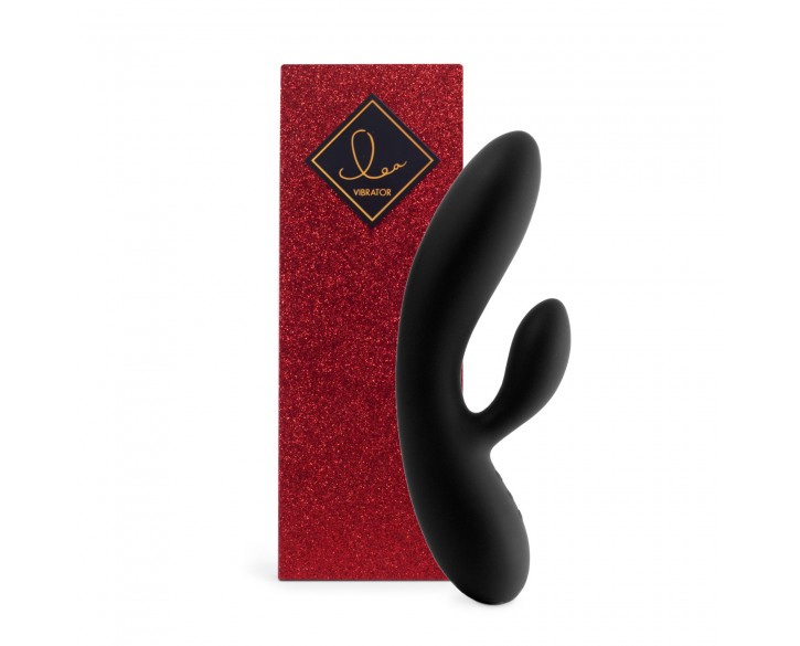 Гнучкий вібратор кролик з двома моторами FeelzToys Lea Rabbit Vibrator Black