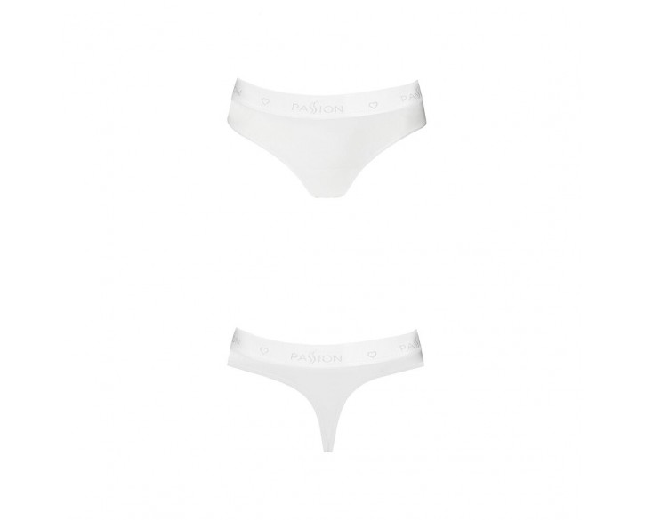 Трусики-бразиліана з бавовни Passion PS005 PANTIES white, size XL