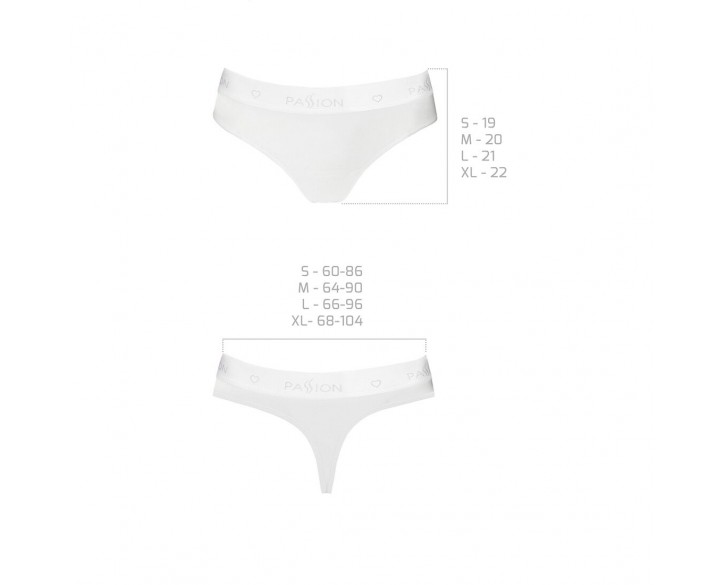 Трусики-бразиліана з бавовни Passion PS005 PANTIES white, size XL