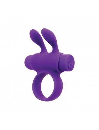 Ерекційне віброкільце S Pleasures Premium Rabbit Ring фіолетове, зі знімною віброкулею та вушками