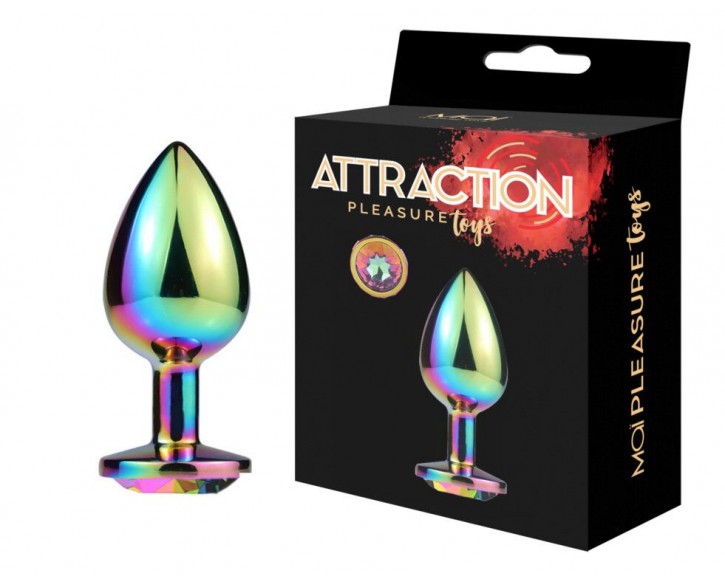 Металева анальна пробка MAI Attraction Toys №74 Rainbow