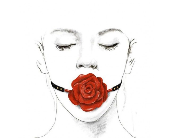 Розкішний кляп у вигляді троянди Zalo - Rose Ball Gag, подвійне використання