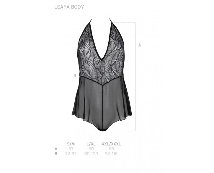 Боді Passion LEAFA BODY black L/XL - ECO Passion