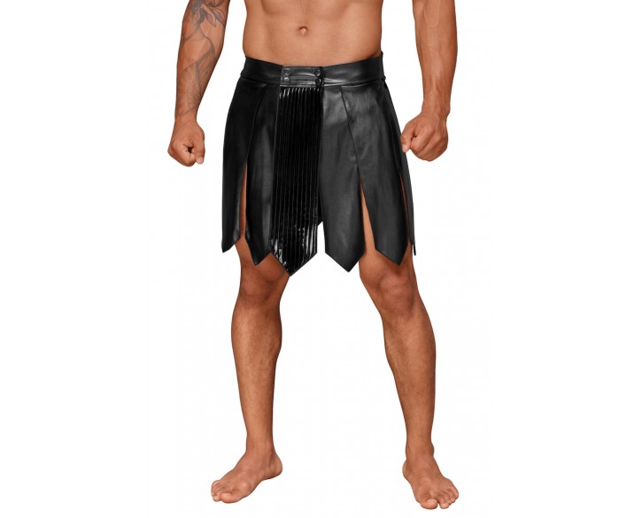 Чоловіча спідниця гладіатора Noir Handmade H053 Eco leather men's gladiator skirt - XL