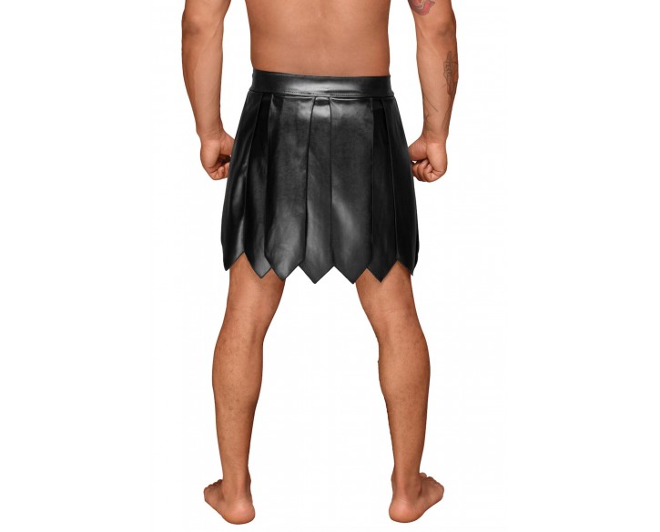 Чоловіча спідниця гладіатора Noir Handmade H053 Eco leather men's gladiator skirt - XL