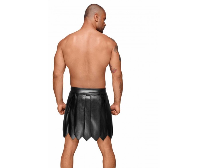 Чоловіча спідниця гладіатора Noir Handmade H053 Eco leather men's gladiator skirt - XL