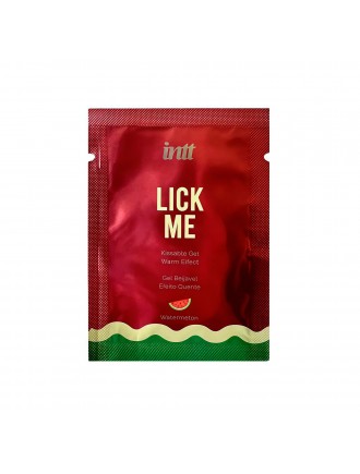 Пробник гелю для оральних пестощів з зігрівальним ефектом INTT Lick Me Kissable Gel Watermelon 2 мл