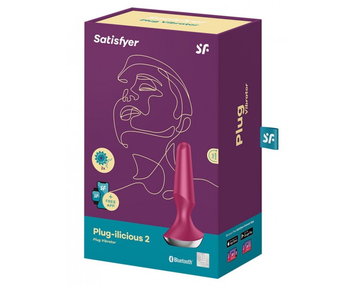 Анальна смарт-вібропробка Satisfyer Plug-ilicious 2 Berry