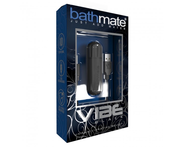 Вібропуля Bathmate Vibe Bullet Black, глибока потужна вібрація