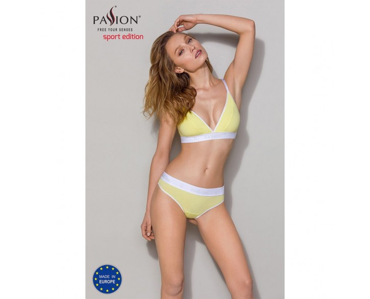 Спортивний топ з подвійними бретелями Passion PS007 TOP yellow, size M