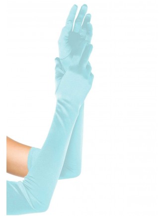 Довгі рукавички Leg Avenue Extra Long Satin Gloves light blue