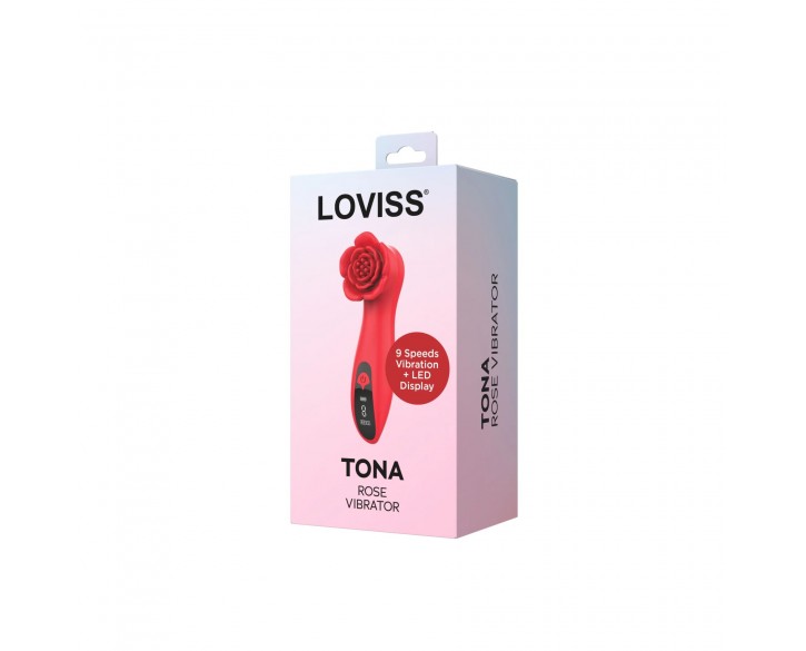 Розкішний вібратор для клітора Loviss Tona Rose Vibrator, у вигляді троянди, 9 режимів