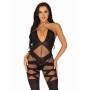 Бодістокінг Leg Avenue Illusion halter bodystocking One size Black, доступ