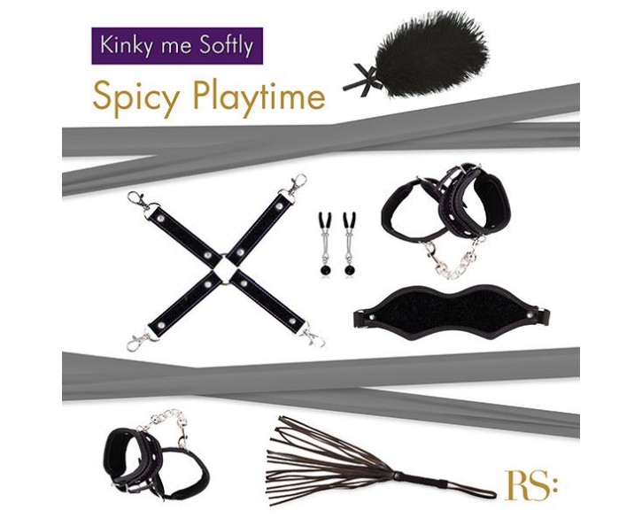 Подарунковий набір для BDSM RIANNE S — Kinky Me Softly Black: 8 предметів для задоволення