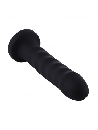 Силіконовий фалоімітатор для секс-машин Hismith 7.1″ Anal Dildo Black, система KlicLok