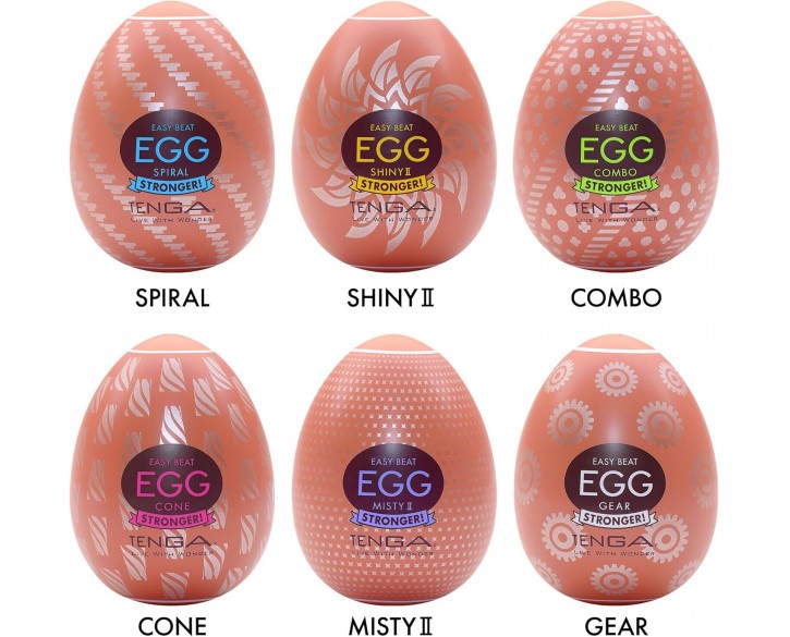 Набір мастурбаторів-яєць Tenga Egg Hard Boilded II Pack (6 яєць)