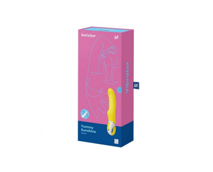 Потужний вібратор Satisfyer Vibes Yummy Sunshine з гнучким стовбуром і стимул. рельєфом, 12 режимів