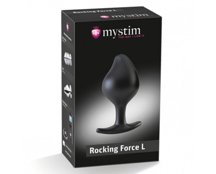 Силіконова анальна пробка Mystim Rocking Force L для електростимулятора, діаметр 4,7 см