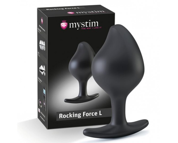 Силіконова анальна пробка Mystim Rocking Force L для електростимулятора, діаметр 4,7 см