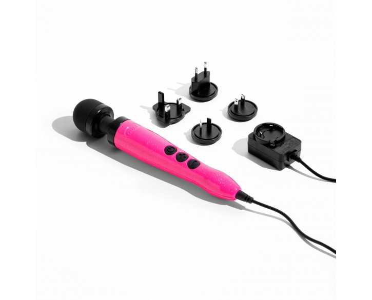 Вібромасажер DOXY Die Cast 3 Hot Pink, дуже потужний, живлення 220В, металевий корпус