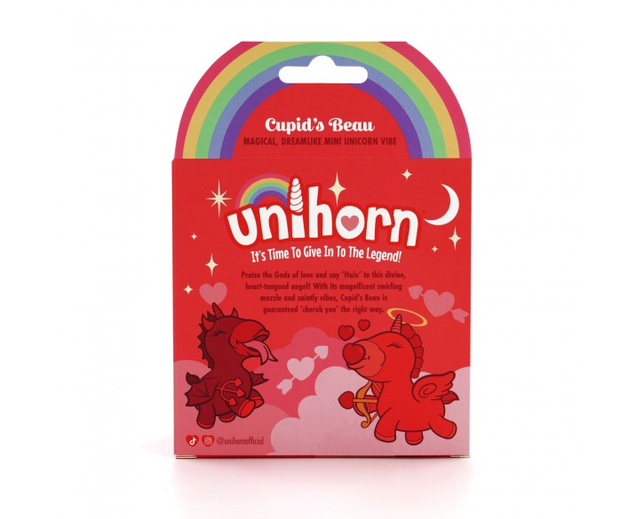 Вібратор-єдиноріжка Unihorn – Cupid's Beau, масажувальний язичок-сердечко