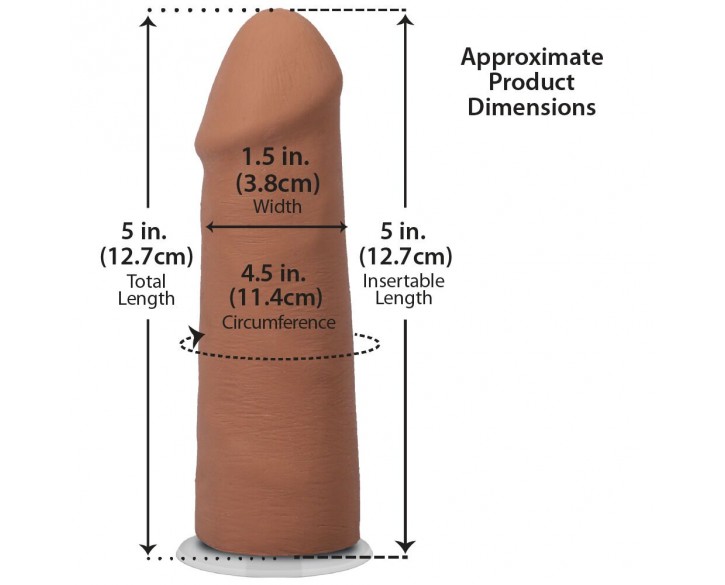 Фалоімітатор Doc Johnson The Realistic Cock ULTRASKYN - 5 Inch Caramel