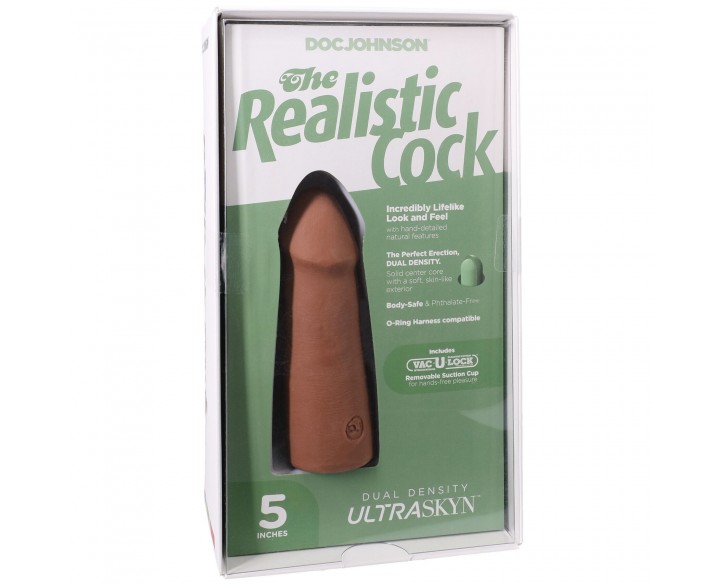 Фалоімітатор Doc Johnson The Realistic Cock ULTRASKYN - 5 Inch Caramel