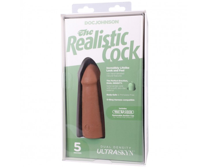 Фалоімітатор Doc Johnson The Realistic Cock ULTRASKYN - 5 Inch Caramel