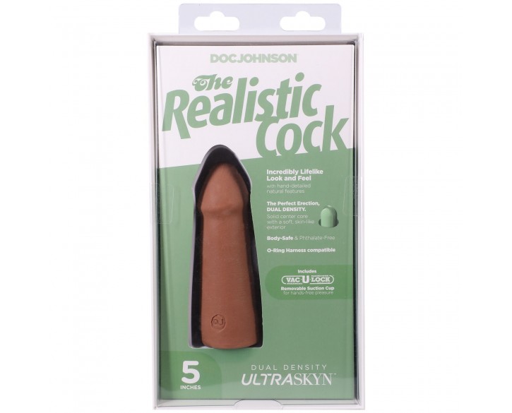 Фалоімітатор Doc Johnson The Realistic Cock ULTRASKYN - 5 Inch Caramel