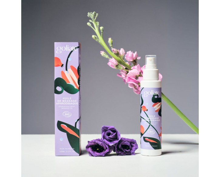 Масажна олія Goliate Huile De Massage Aphrodisiaque 100 мл, органічна, зігрівальний ефект