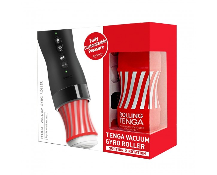 Автоматичний мастурбатор Tenga VACUUM GYRO ROLLER SET, ротація та вакуум, сумісний з Tenga Cup