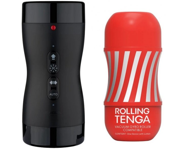 Автоматичний мастурбатор Tenga VACUUM GYRO ROLLER SET, ротація та вакуум, сумісний з Tenga Cup