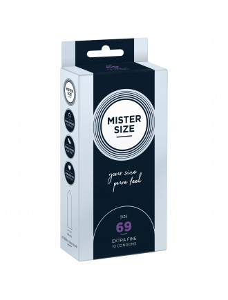 Презервативи Mister Size - pure feel - 69 (10 condoms), товщина 0,05 мм