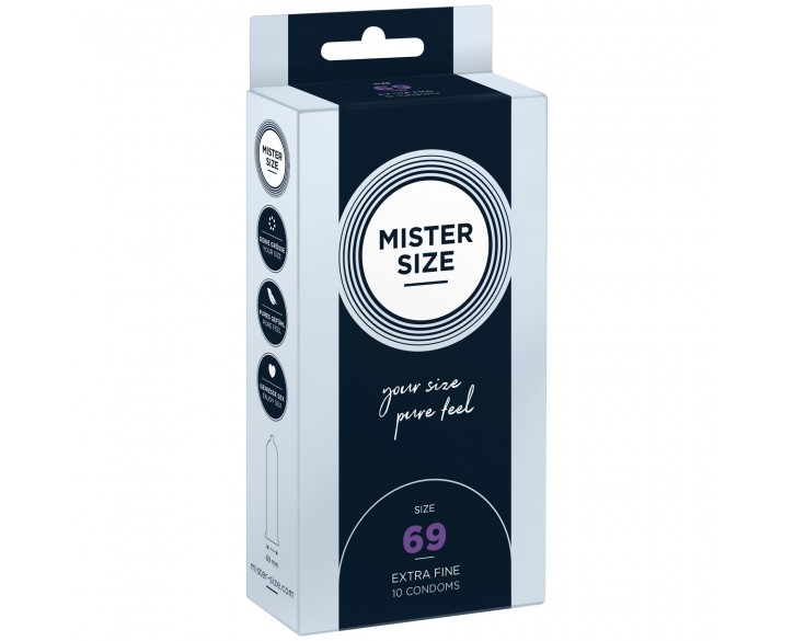 Презервативи Mister Size - pure feel - 69 (10 condoms), товщина 0,05 мм