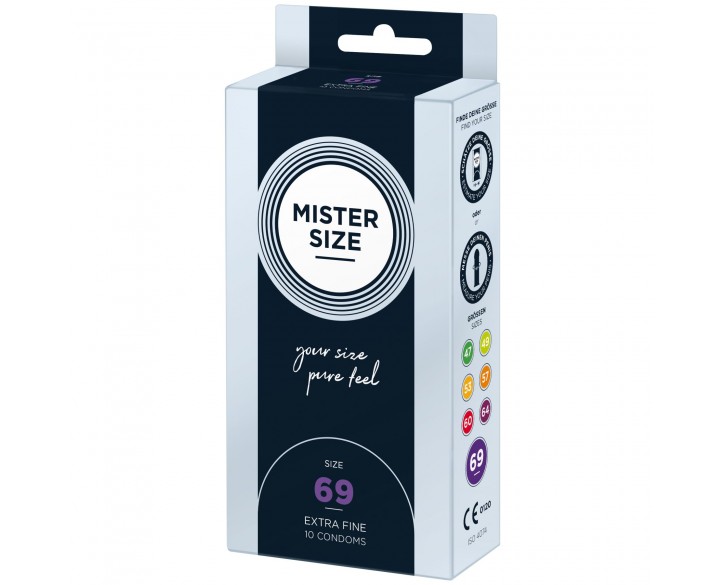 Презервативи Mister Size - pure feel - 69 (10 condoms), товщина 0,05 мм