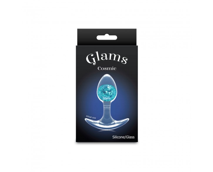 Анальна пробка NS Novelties Cosmic Glams - Small - Blue